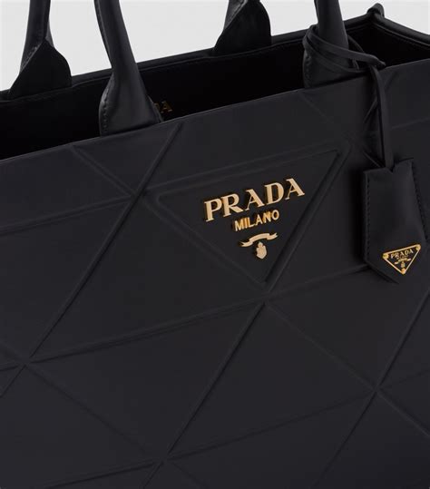 prada logo bag|prada symbole tote bag.